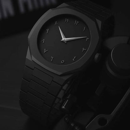 Men's Aura Luxury Black Arabic Watch