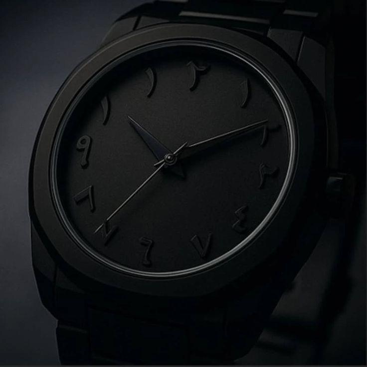 Men's Aura Luxury Black Arabic Watch